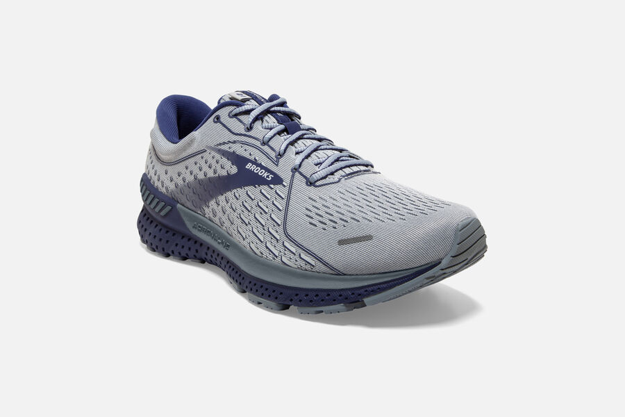 Brooks Running Shoes Mens Grey - Adrenaline GTS 21 Road - 6740-XFNSU